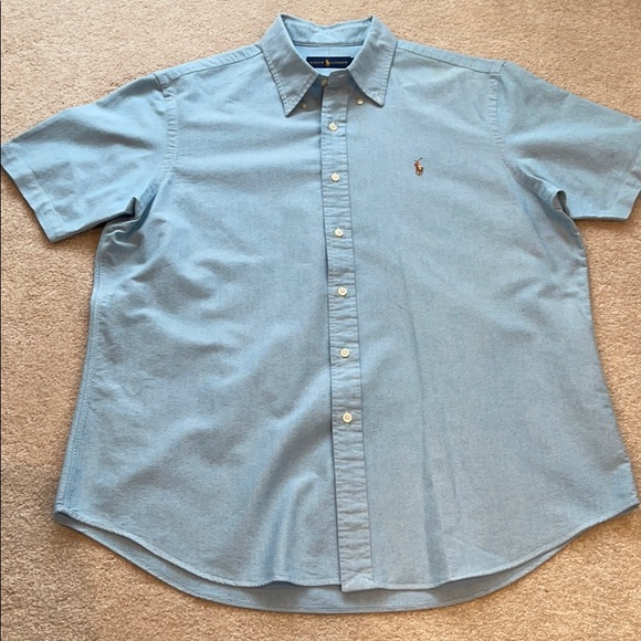 Ralph Lauren Oxford Chambray Short Sleeve Shirt - Picture 3 of 9